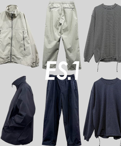 【NEW ARRIVAL】ES.1 バリエーション拡大、新作ナイロンセットアップ