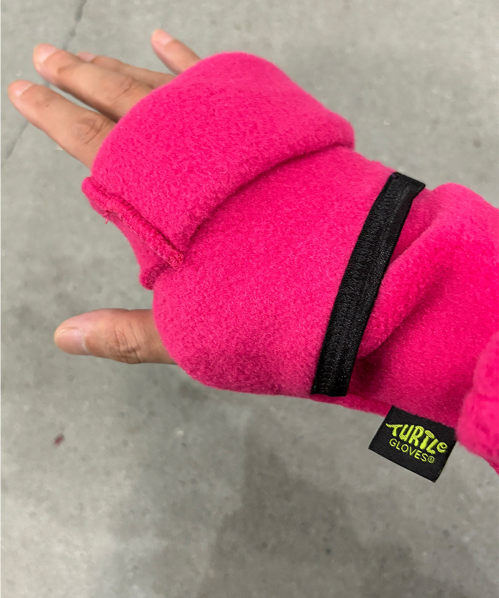 TURTLE GLOVES - TURTLE FLAP MITTENS COZY WINTER FLEECE / PINK ONLINE STORE PAGE | タートル グローブス - タートルフラップ ミトン コージーウィンターフリース / ピンク オンライン ストア ページ 商品画像
