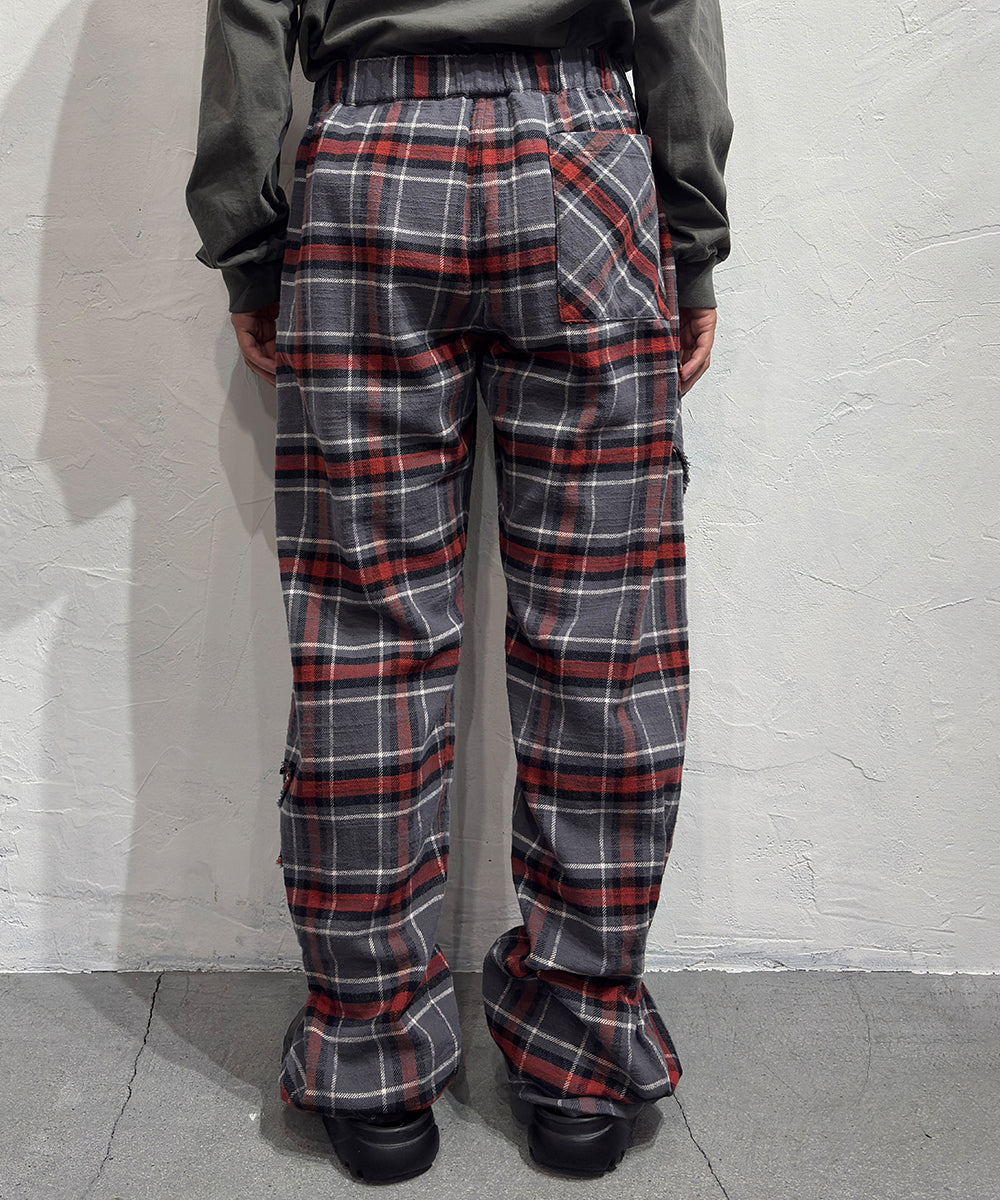 NAM - BELLOWS HEAVY FLANNEL PANTS - STAR / GRAY ONLINE STORE PAGE | ナム - ベローズ ヘビー フランネル パンツ - スター / グレー オンライン ストア ページ 商品画像