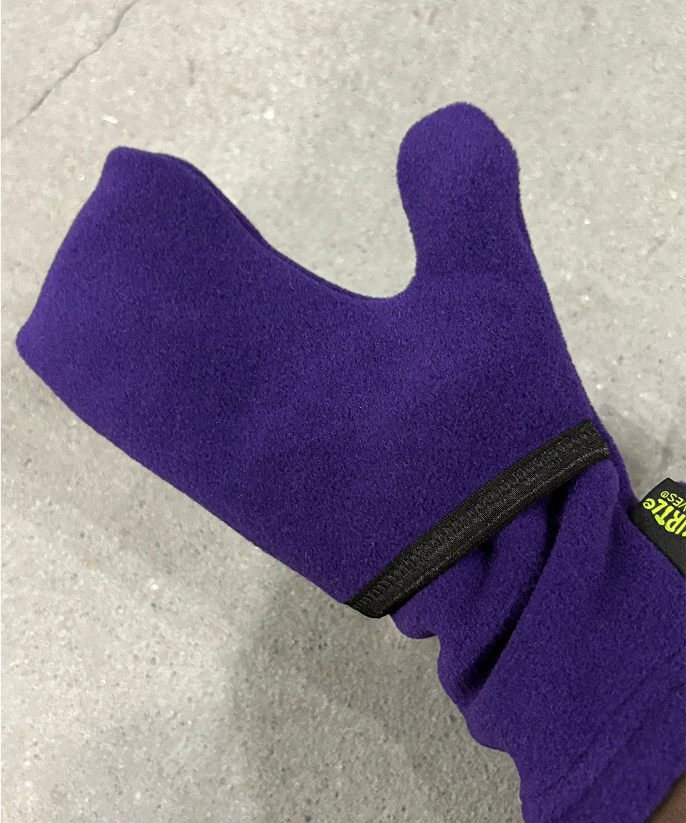 TURTLE GLOVES - TURTLE FLAP MITTENS COZY WINTER FLEECE / PURPLE ONLINE STORE PAGE | タートル グローブス - タートルフラップ ミトン コージーウィンターフリース / パープル オンライン ストア ページ 商品画像