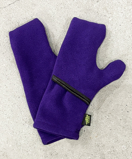 TURTLE GLOVES - TURTLE FLAP MITTENS COZY WINTER FLEECE / PURPLE ONLINE STORE PAGE | タートル グローブス - タートルフラップ ミトン コージーウィンターフリース / パープル オンライン ストア ページ 商品画像