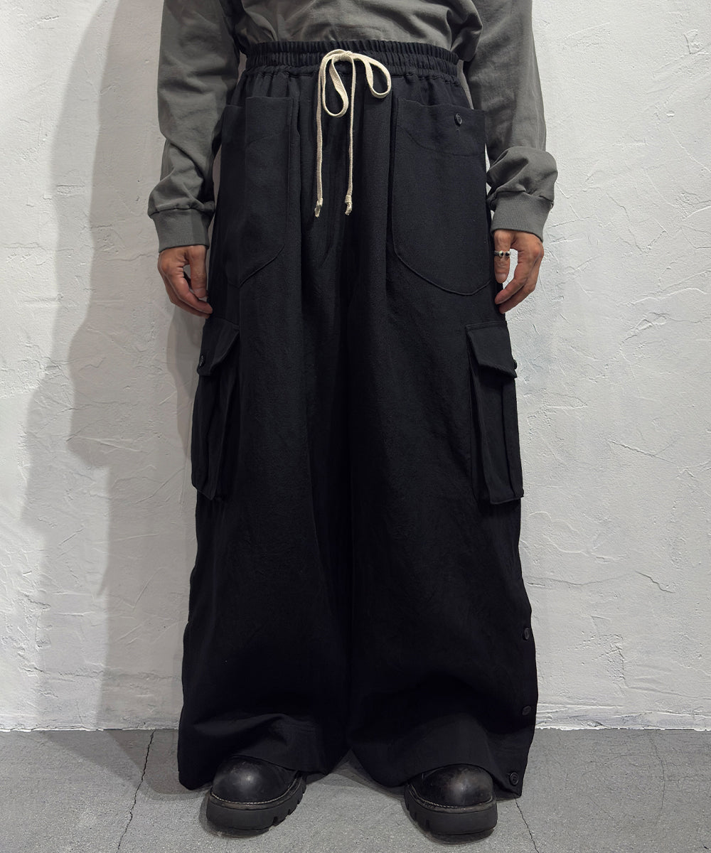 O PROJECT - CARGO TROUSER / BLACK  ONLINE STORE PAGE | オー プロジェクト - カーゴ トラウザー / ダーク ブラック / ブラック オンライン ストア ページ 商品画像