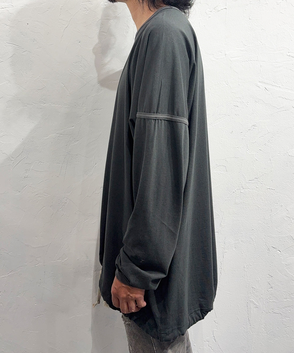O PROJECT - LONG SLEEVE BALLOON TEE / OFF BLACK ONLINE STORE PAGE | オー プロジェクト - ロングスリーブ バルーン ティー / オフ ブラック オンライン ストア ページ 商品画像
