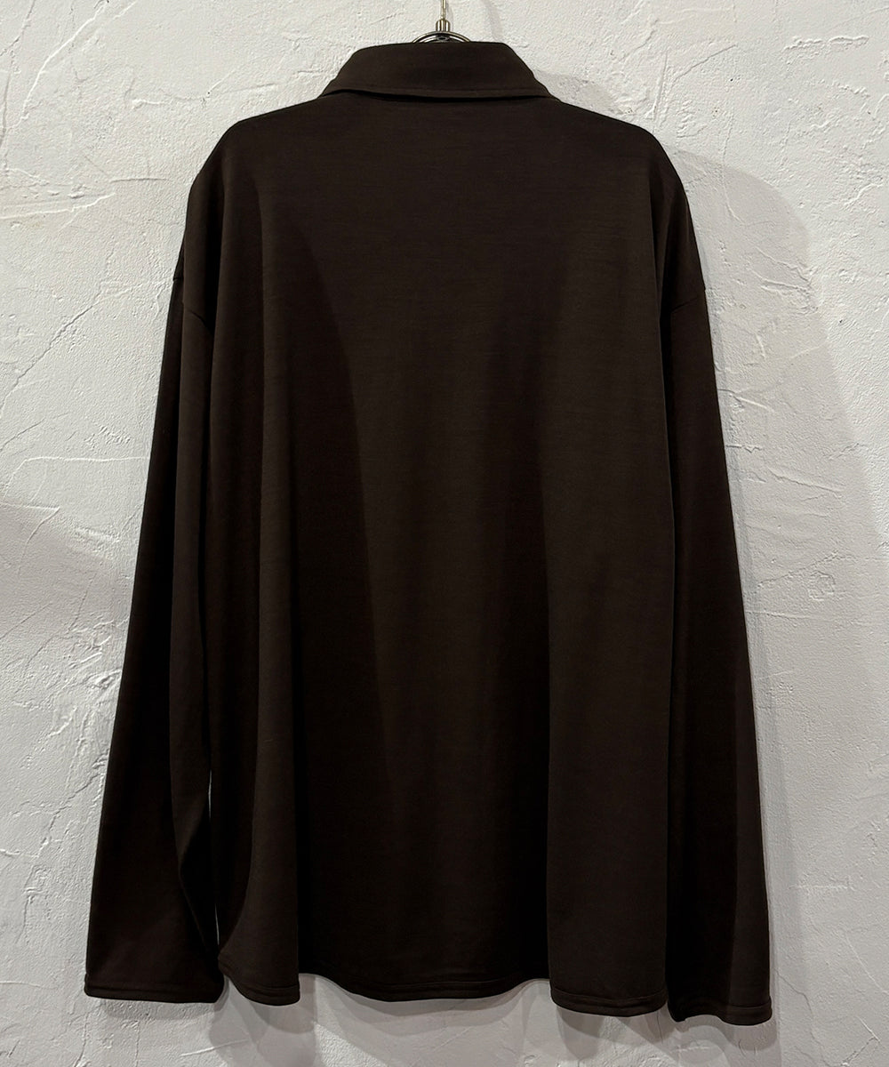 ANDER - MERINO SHIRT / DK BROWN