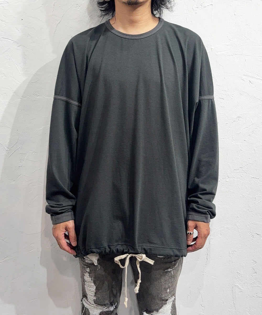 O PROJECT - LONG SLEEVE BALLOON TEE / OFF BLACK ONLINE STORE PAGE | オー プロジェクト - ロングスリーブ バルーン ティー / オフ ブラック オンライン ストア ページ 商品画像