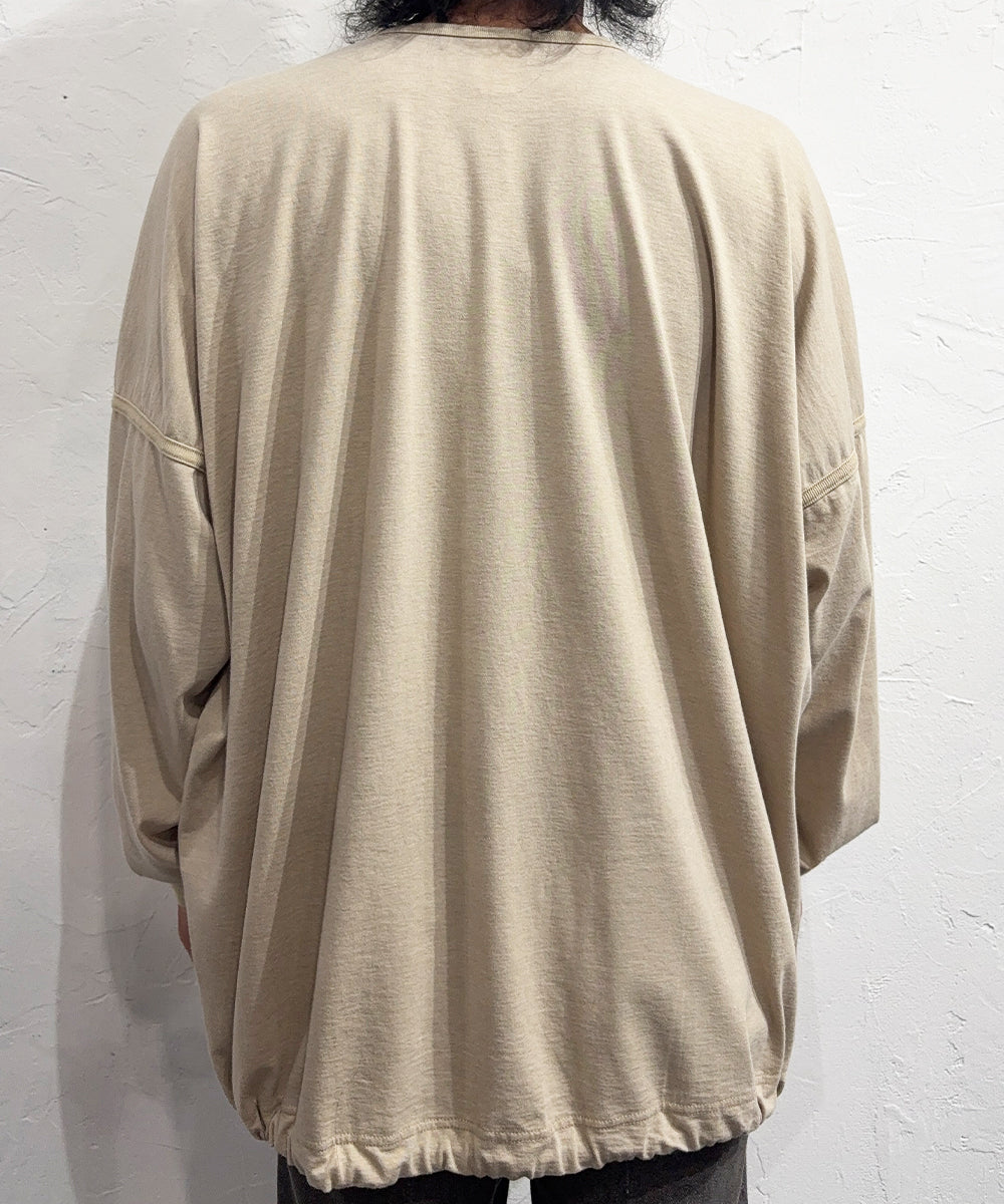 O PROJECT - LONG SLEEVE BALLOON TEE / ASH SAND ONLINE STORE PAGE | オー プロジェクト - ロングスリーブ バルーン ティー / アッシュ サンド オンライン ストア ページ 商品画像