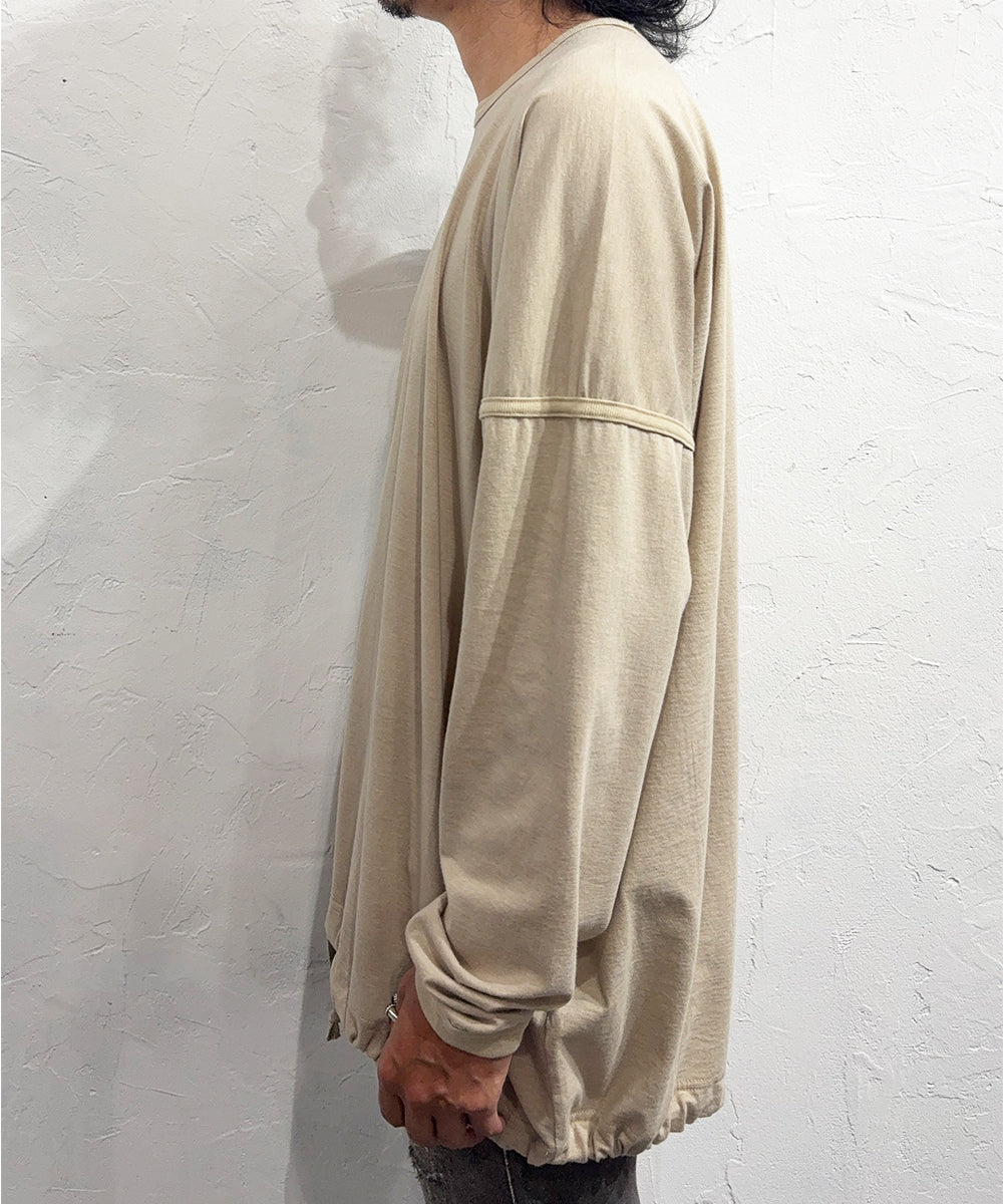 O PROJECT - LONG SLEEVE BALLOON TEE / ASH SAND ONLINE STORE PAGE | オー プロジェクト - ロングスリーブ バルーン ティー / アッシュ サンド オンライン ストア ページ 商品画像