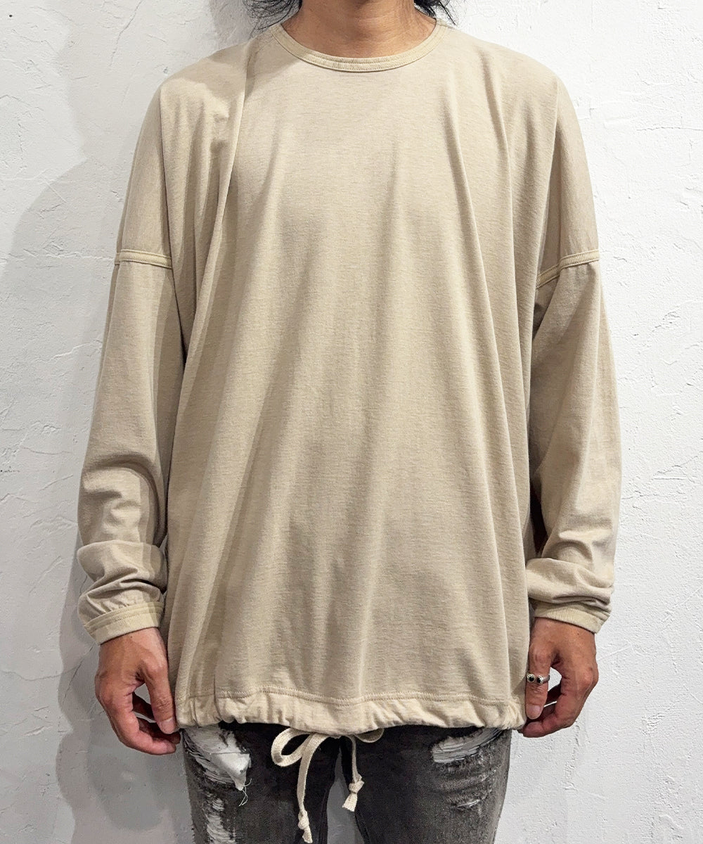 O PROJECT - LONG SLEEVE BALLOON TEE / ASH SAND ONLINE STORE PAGE | オー プロジェクト - ロングスリーブ バルーン ティー / アッシュ サンド オンライン ストア ページ 商品画像