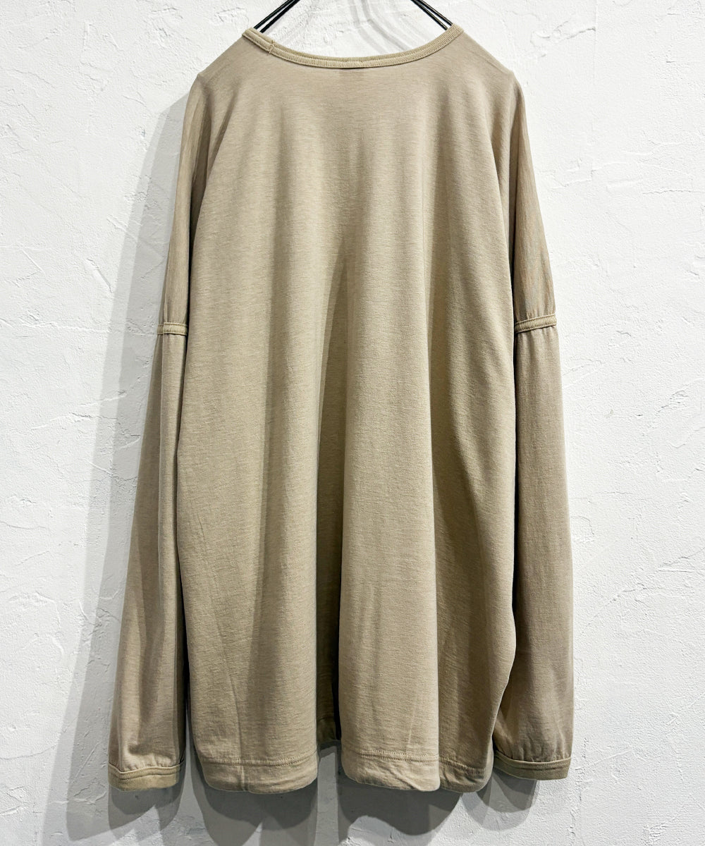 O PROJECT - LONG SLEEVE BALLOON TEE / ASH SAND ONLINE STORE PAGE | オー プロジェクト - ロングスリーブ バルーン ティー / アッシュ サンド オンライン ストア ページ 商品画像