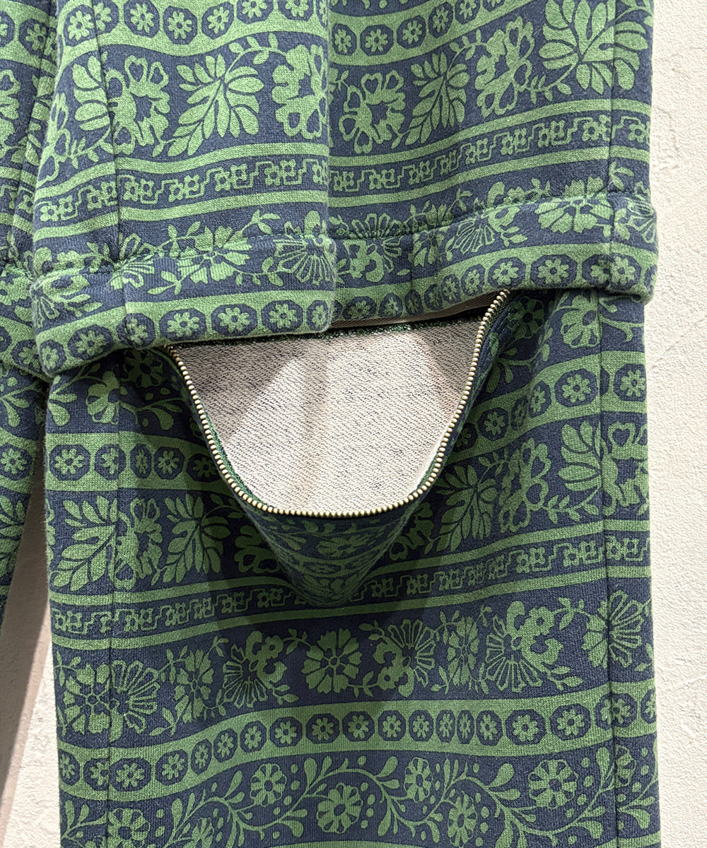 CURRENTAGE - PRINTED DETACHABLE SWEAT PANTS GREEN
