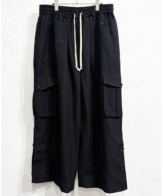 O PROJECT - CARGO TROUSER / BLACK  ONLINE STORE PAGE | オー プロジェクト - カーゴ トラウザー / ダーク ブラック / ブラック オンライン ストア ページ 商品画像