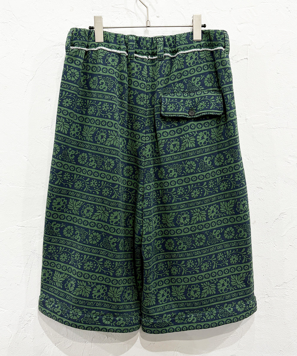 CURRENTAGE - PRINTED DETACHABLE SWEAT PANTS GREEN