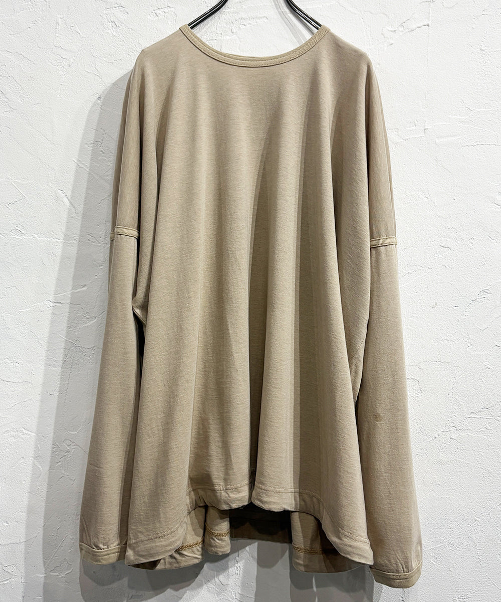 O PROJECT - LONG SLEEVE BALLOON TEE / ASH SAND ONLINE STORE PAGE | オー プロジェクト - ロングスリーブ バルーン ティー / アッシュ サンド オンライン ストア ページ 商品画像