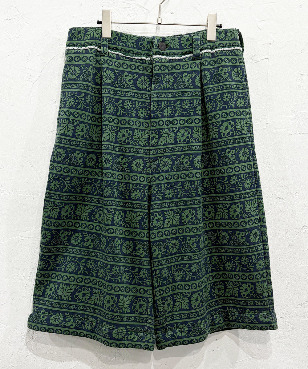 CURRENTAGE - PRINTED DETACHABLE SWEAT PANTS GREEN