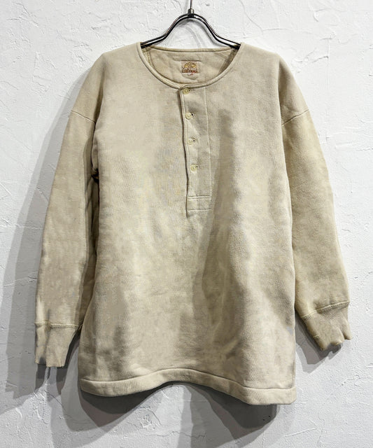 VINTAGE - “FAN PEACOCK” JAPANESE HENLEY NECK SHIRT