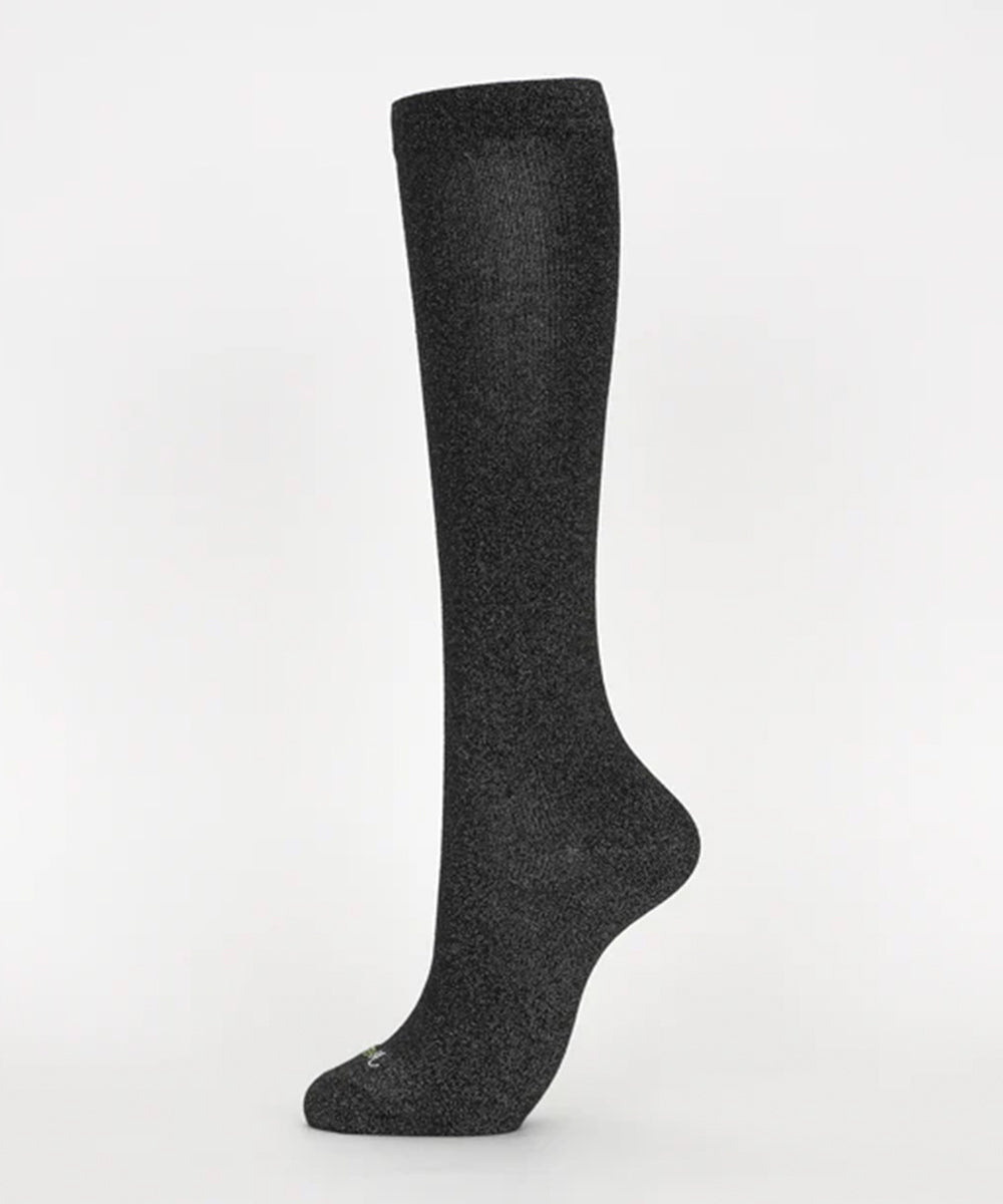 ja-vie - PIMA COTTON EVERYDAY COMPRESSION SOCKS / BLACK GLITTER