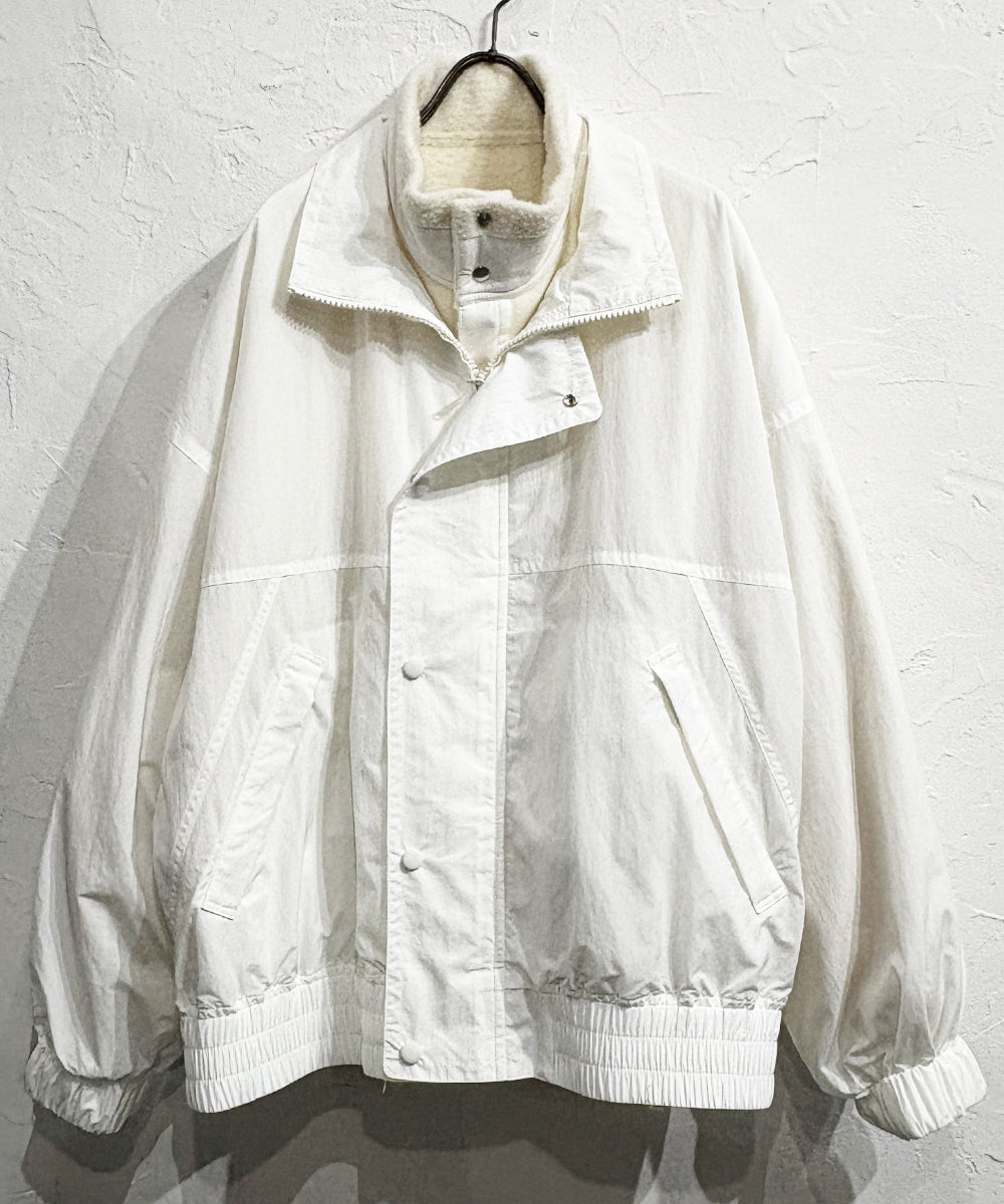 CURRENTAGE - DOUBLE LAYERED JACKET / WHITE | DB&BAR OFFICIAL ONLINE STORE | カレンテージ - ダブル レイヤード ジャケット / ホワイト オンライン ストア ページ 商品画像