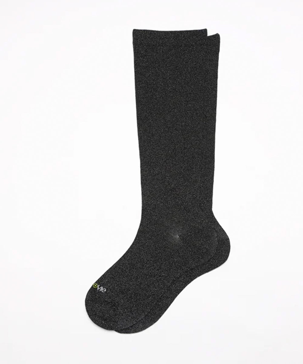 ja-vie - PIMA COTTON EVERYDAY COMPRESSION SOCKS / BLACK GLITTER