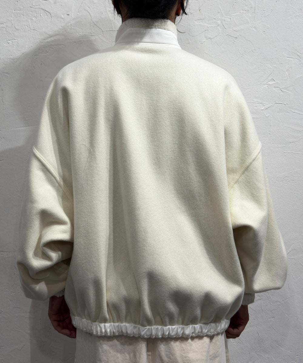 CURRENTAGE - DOUBLE LAYERED JACKET / WHITE | DB&BAR OFFICIAL ONLINE STORE | カレンテージ - ダブル レイヤード ジャケット / ホワイト オンライン ストア ページ 商品画像