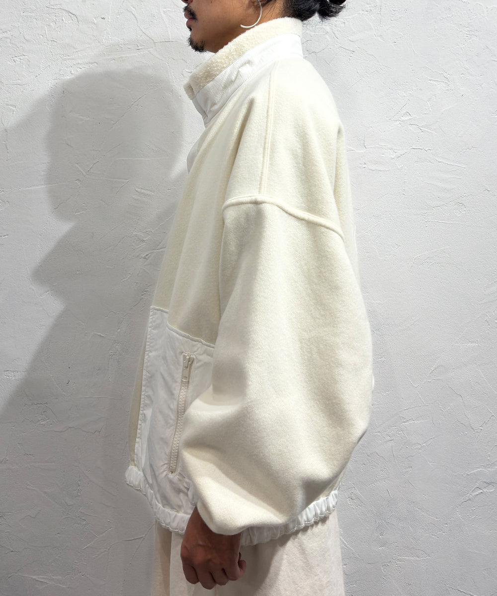 CURRENTAGE - DOUBLE LAYERED JACKET / WHITE | DB&BAR OFFICIAL ONLINE STORE | カレンテージ - ダブル レイヤード ジャケット / ホワイト オンライン ストア ページ 商品画像