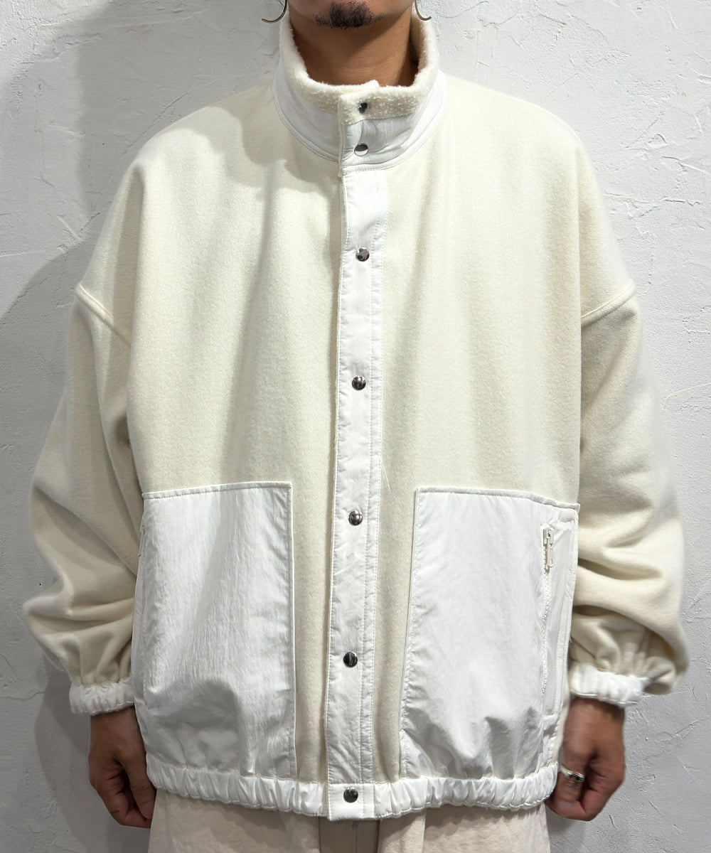 CURRENTAGE - DOUBLE LAYERED JACKET / WHITE | DB&BAR OFFICIAL ONLINE STORE | カレンテージ - ダブル レイヤード ジャケット / ホワイト オンライン ストア ページ 商品画像