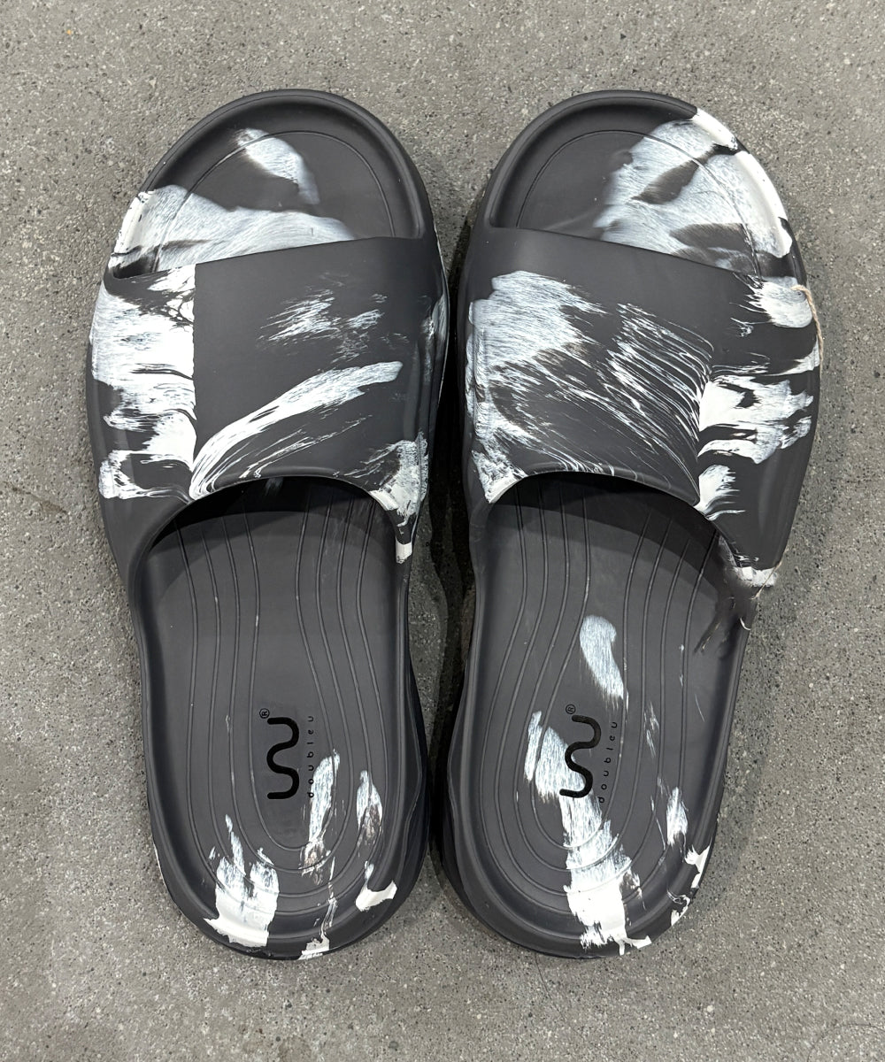 doubleu - ULTRA SPORTY SLIDE / CARBONE+WHT