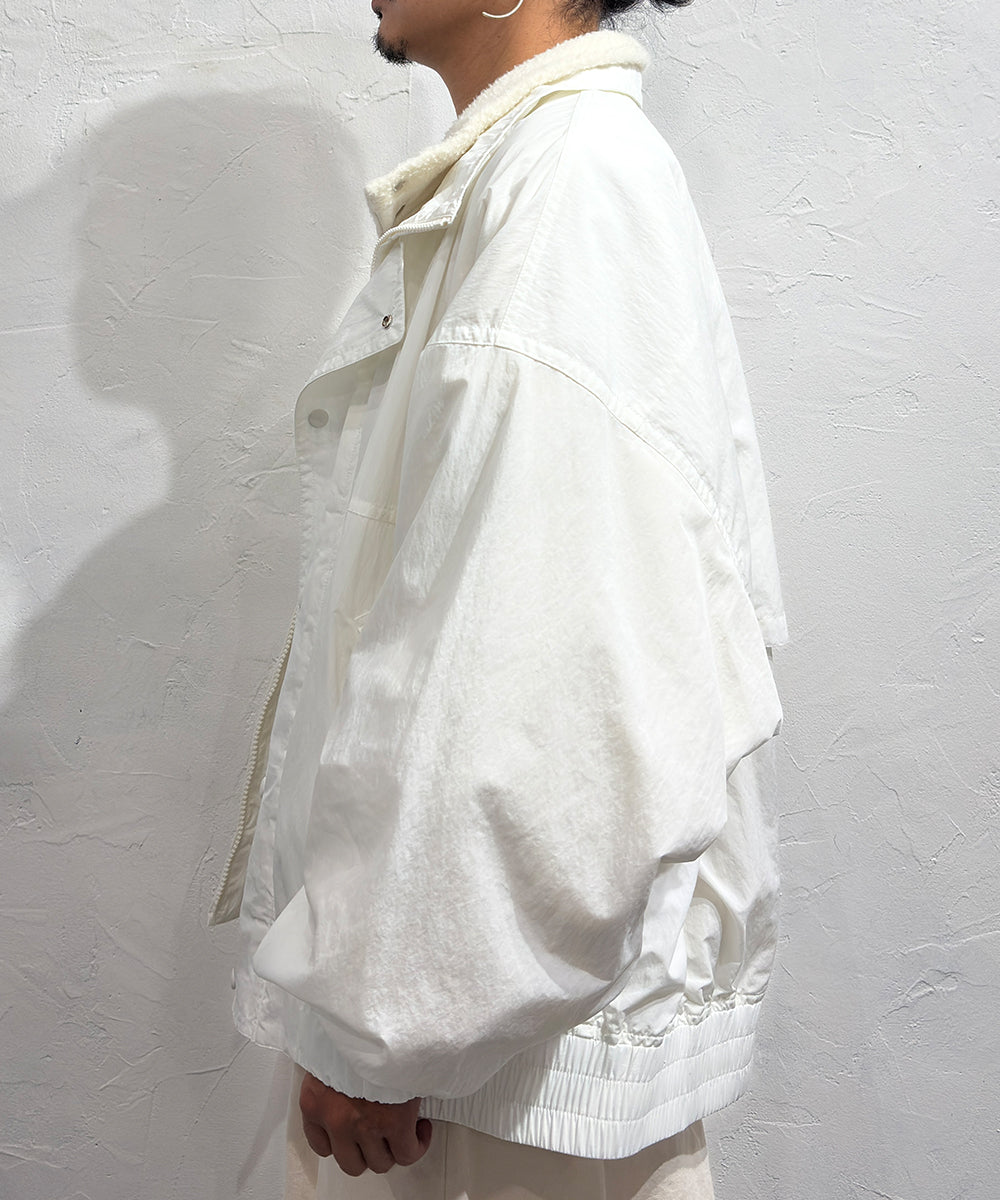 CURRENTAGE - DOUBLE LAYERED JACKET / WHITE | DB&BAR OFFICIAL ONLINE STORE | カレンテージ - ダブル レイヤード ジャケット / ホワイト オンライン ストア ページ 商品画像
