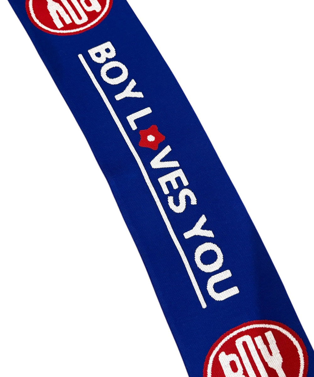 BOY - KNIT SCARF / BLUE ONLINE STORE PAGE | ボーイ - ニットマフラー/ ブルー オンライン ストア ページ 商品画像