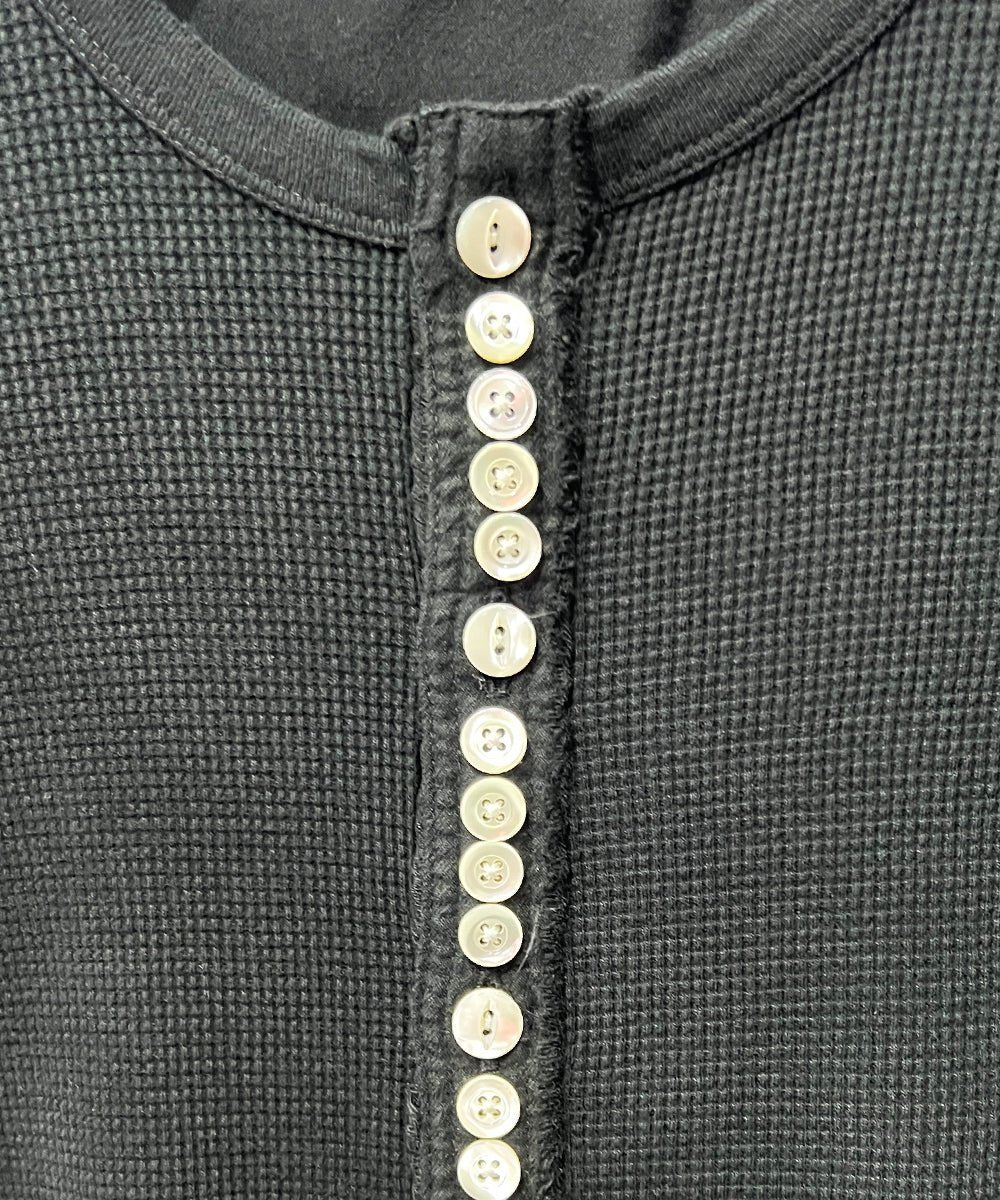 【30%OFF】CURRENTAGE - Patchwork Henry Cut and Sew BLACK - DB&BAR