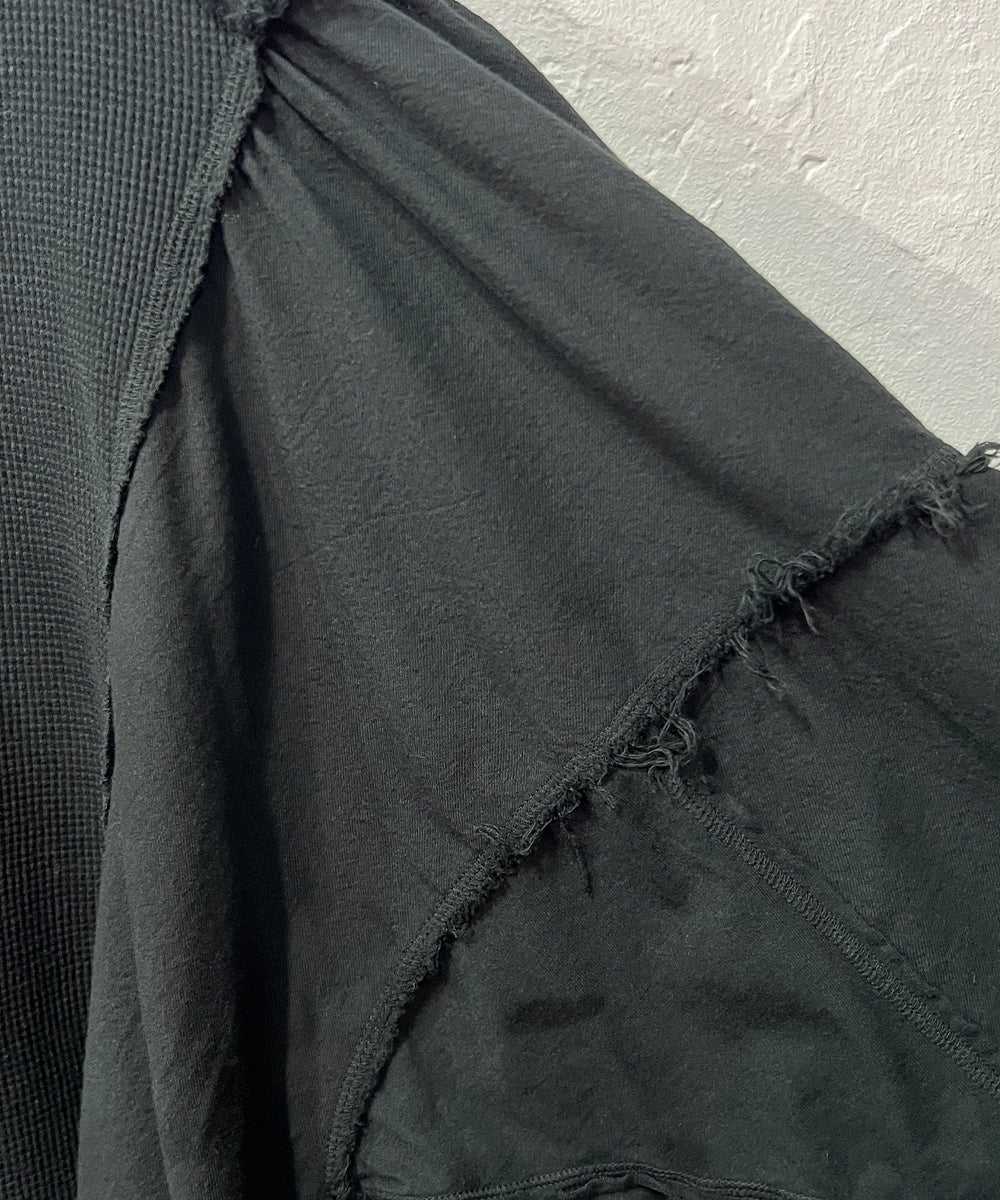 【30%OFF】CURRENTAGE - Patchwork Henry Cut and Sew BLACK - DB&BAR