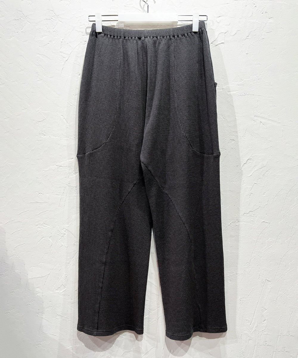 【40%OFF】ANDER WAFFLE CURVY PANTS - CHARCOAL - DB&BAR