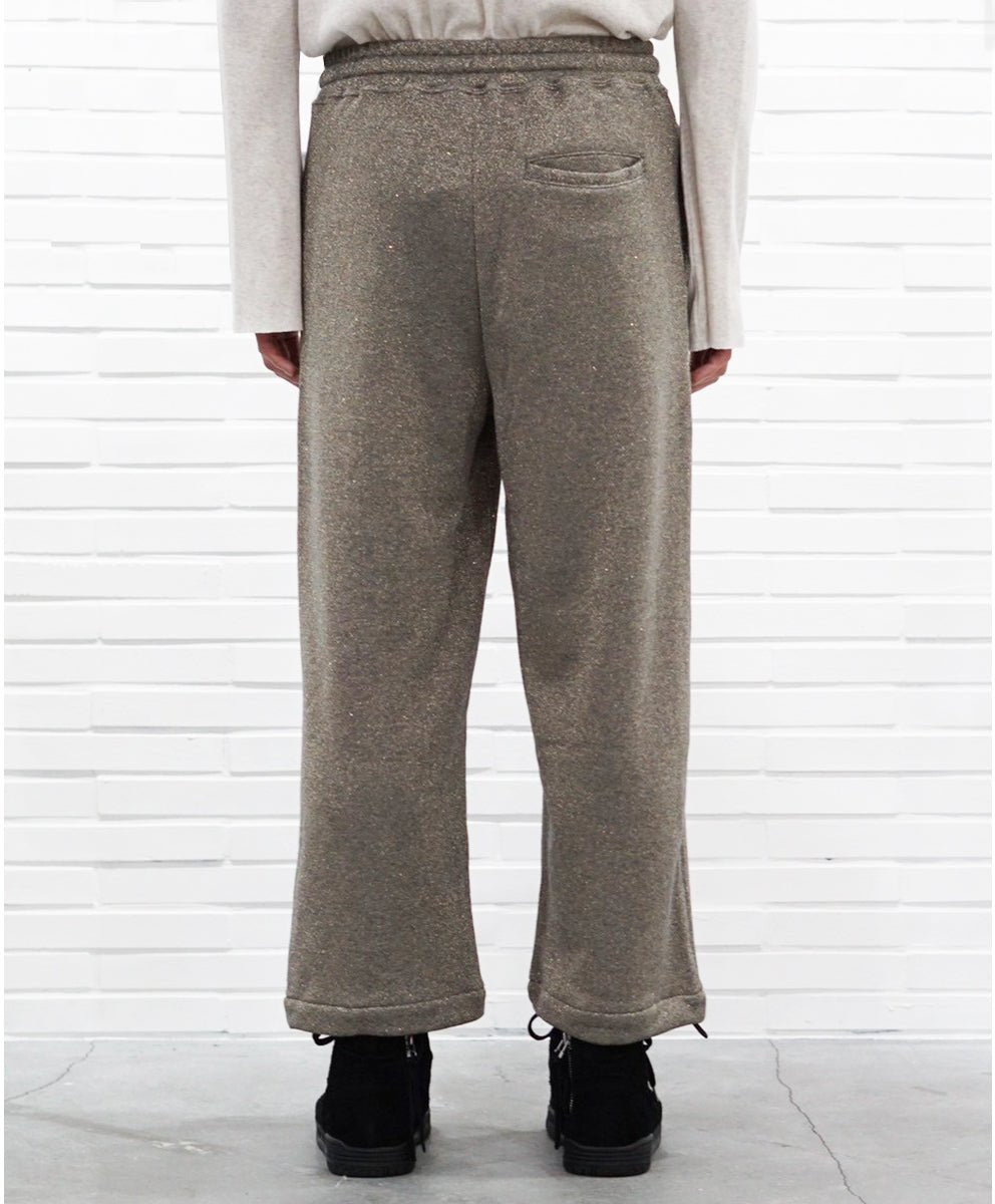 【50%OFF】Basic line _ Glitter cropped wide pants - GOLD CHARCOAL - DB&BAR