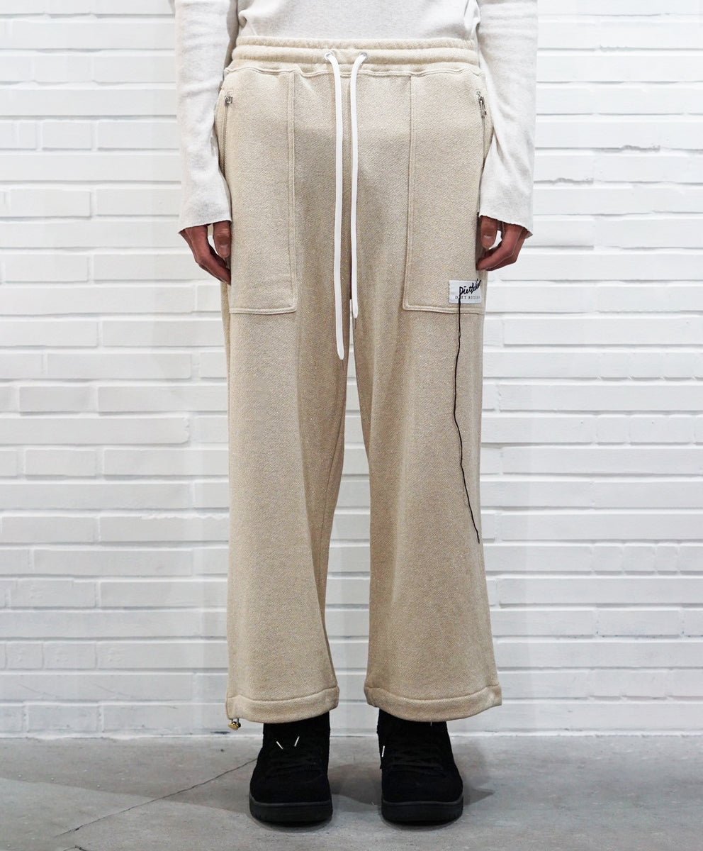 【50%OFF】Basic line _ Glitter cropped wide pants - GOLD OATMEAL - DB&BAR
