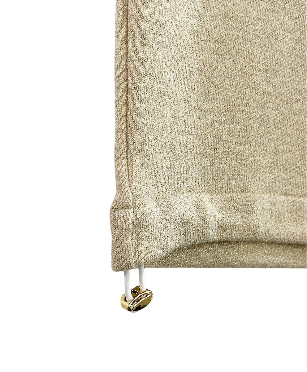 【50%OFF】Basic line _ Glitter cropped wide pants - GOLD OATMEAL - DB&BAR