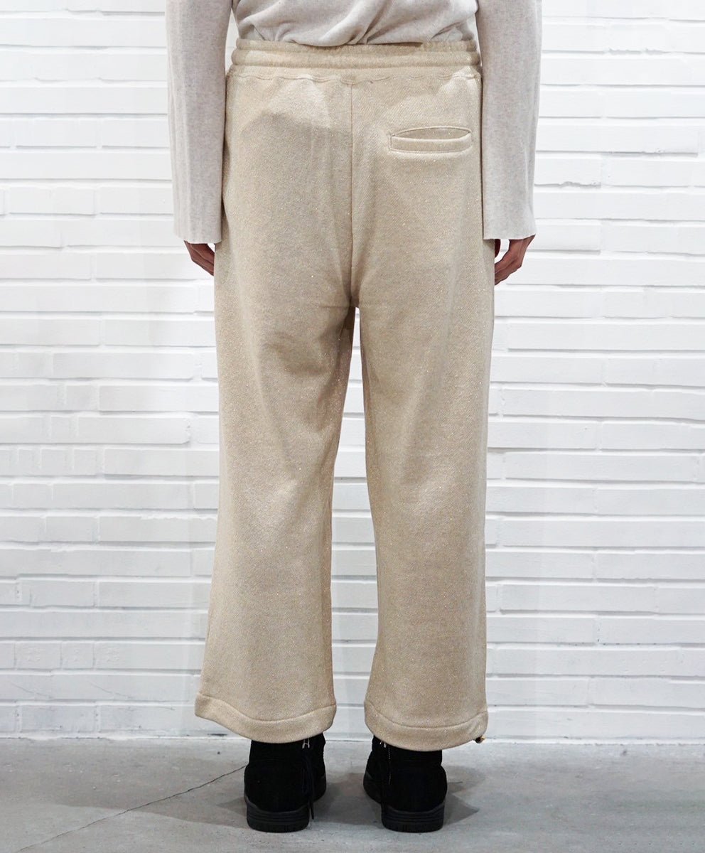 【50%OFF】Basic line _ Glitter cropped wide pants - GOLD OATMEAL - DB&BAR