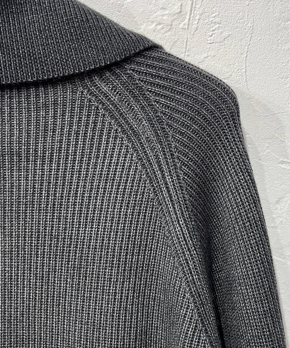【50%OFF】CURRENTAGE - Zip - Up Knit DARK GRAY - DB&BAR