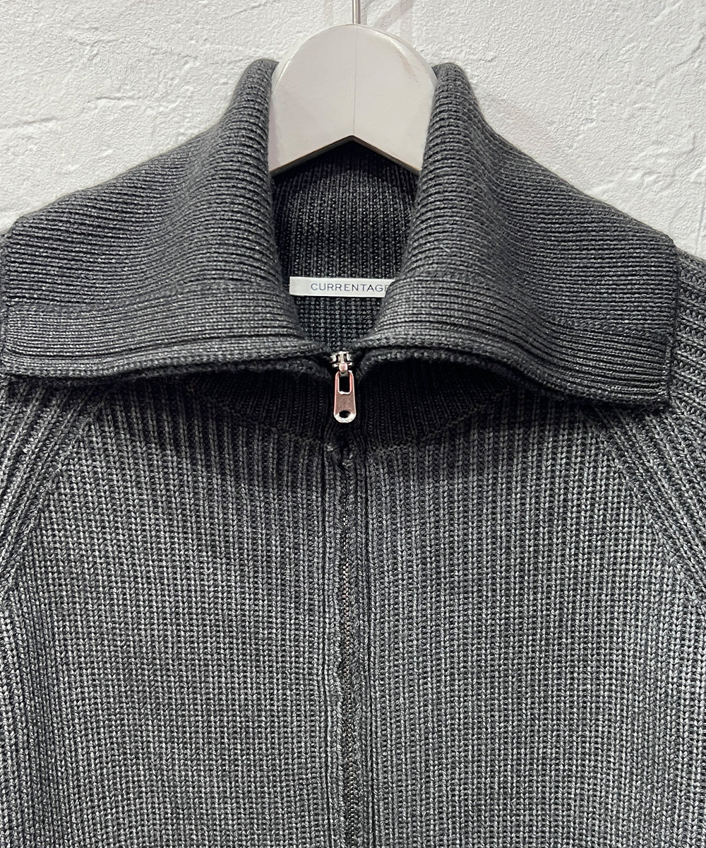 【50%OFF】CURRENTAGE - Zip - Up Knit DARK GRAY - DB&BAR