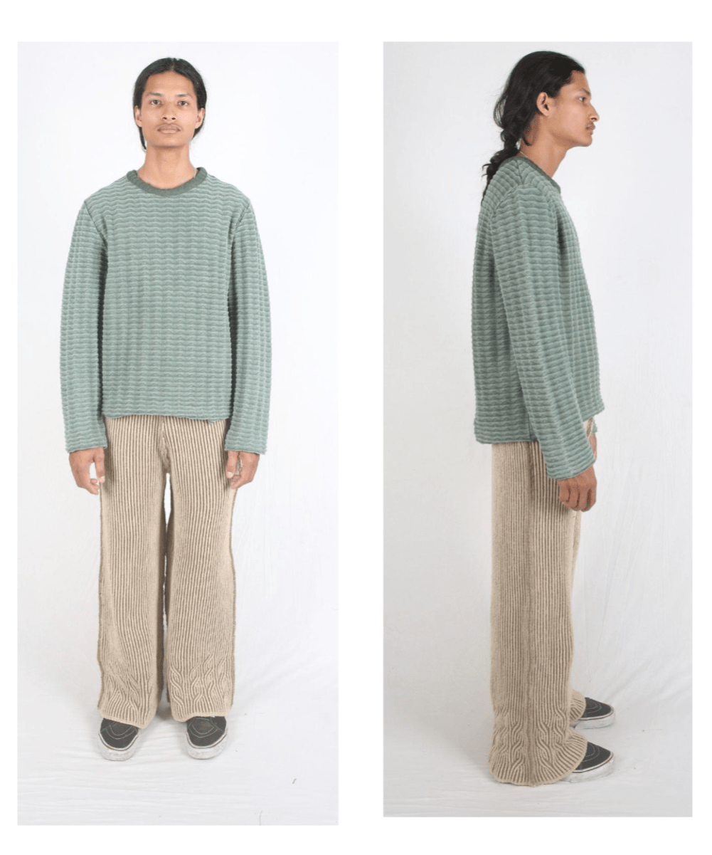【50%OFF】ISA BOULDER - ROVER TWISTY REVERSIBLE STRIPES PANTS SAND - DB&BAR