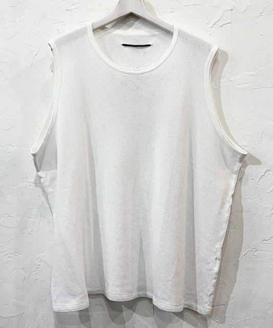ANDER - MESH SLEEVELESS OFF WHITE