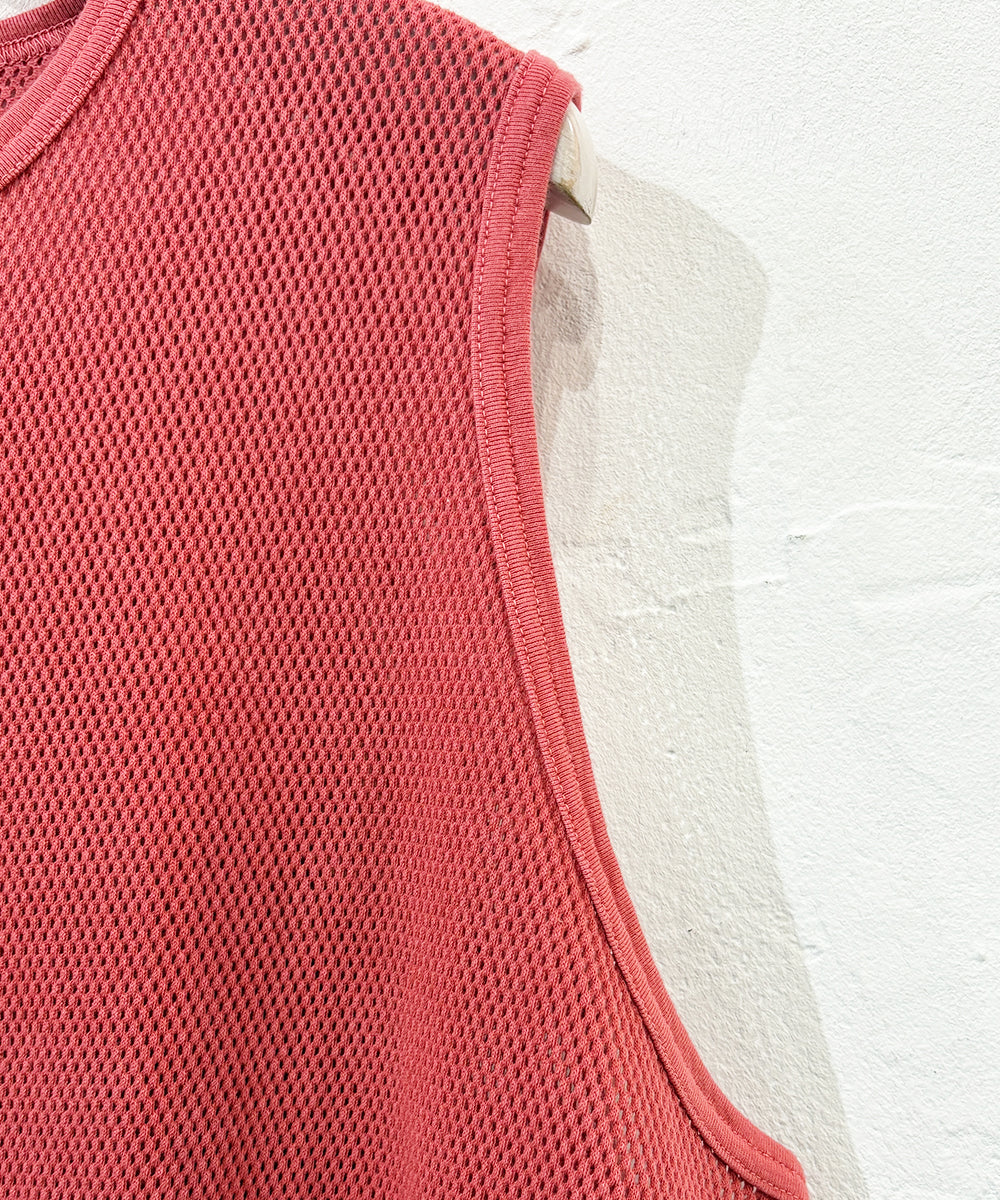 ANDER - MESH SLEEVELESS SHABBY RED