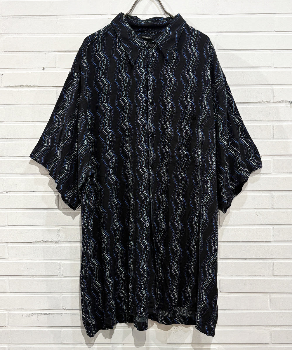 VINTAGE - WAVE PATTERN LUXE RAYON SHIRT