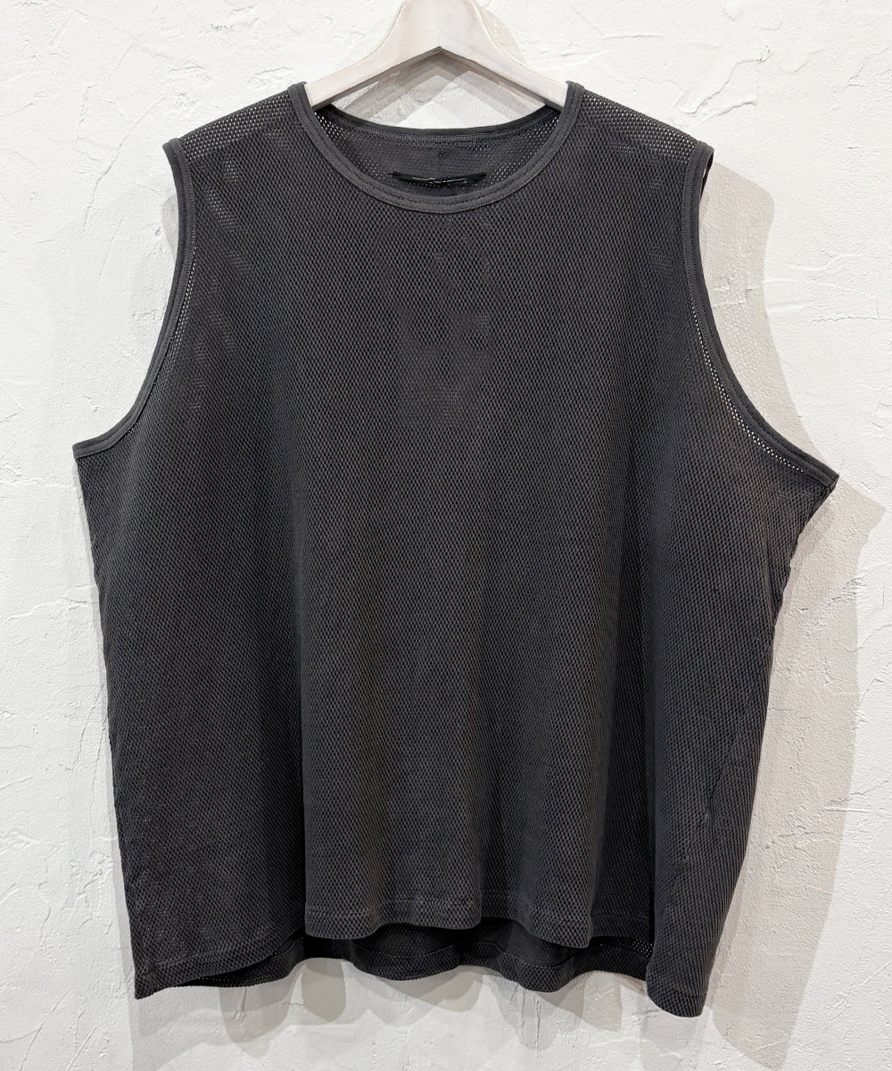 ANDER - MESH SLEEVELESS FADE BLACK