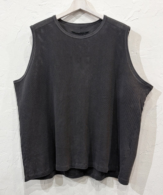 ANDER - MESH SLEEVELESS FADE BLACK