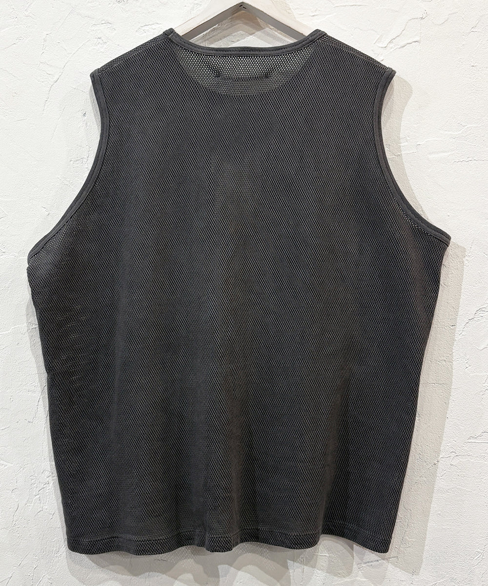 ANDER - MESH SLEEVELESS FADE BLACK