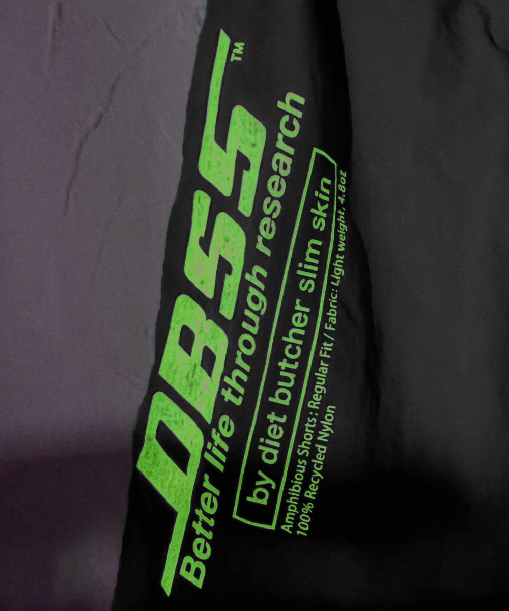 DIET BUTCHER SLIM SKIN - DBSS SWIM SHORTS BLACK ONLINE STORE PAGE | ダイエットブッチャースリムスキン ディービーエスエス スイムショーツ ブラック オンラインストアページ 商品画像