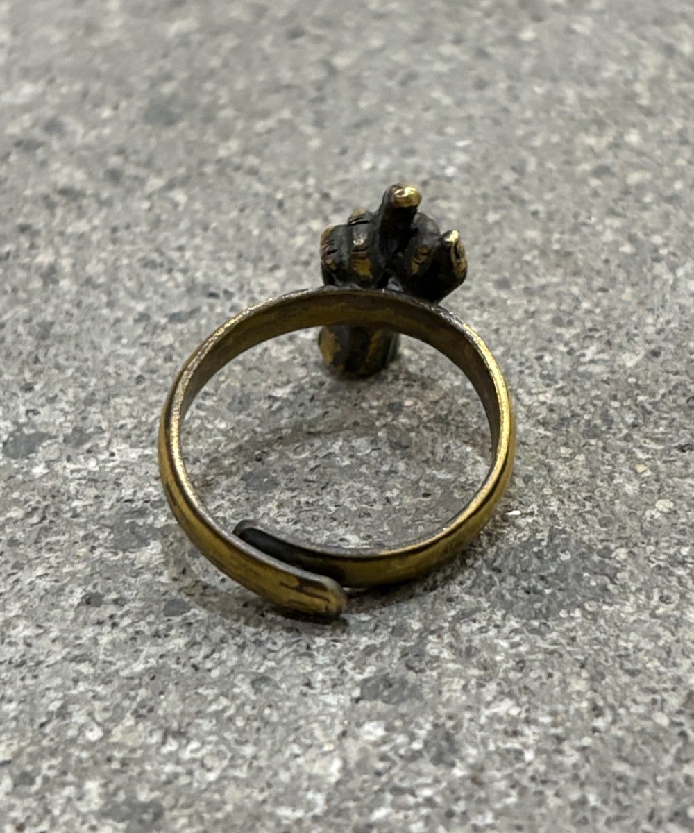 FRAG - BRASS HAND SIGN「FUCKIN' SMILE」RING