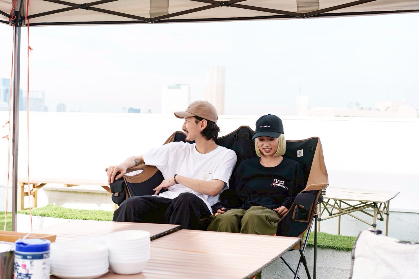 +music  Apparel "Future Nature" - Enbroidered +music cap / Black  ONLINE STORE PAGE | プラスミュージック アパレル “フューチャー ネイチャー” - エンブロイダード プラスミュージック キャップ / ブラック オンライン ストア ページ 商品画像