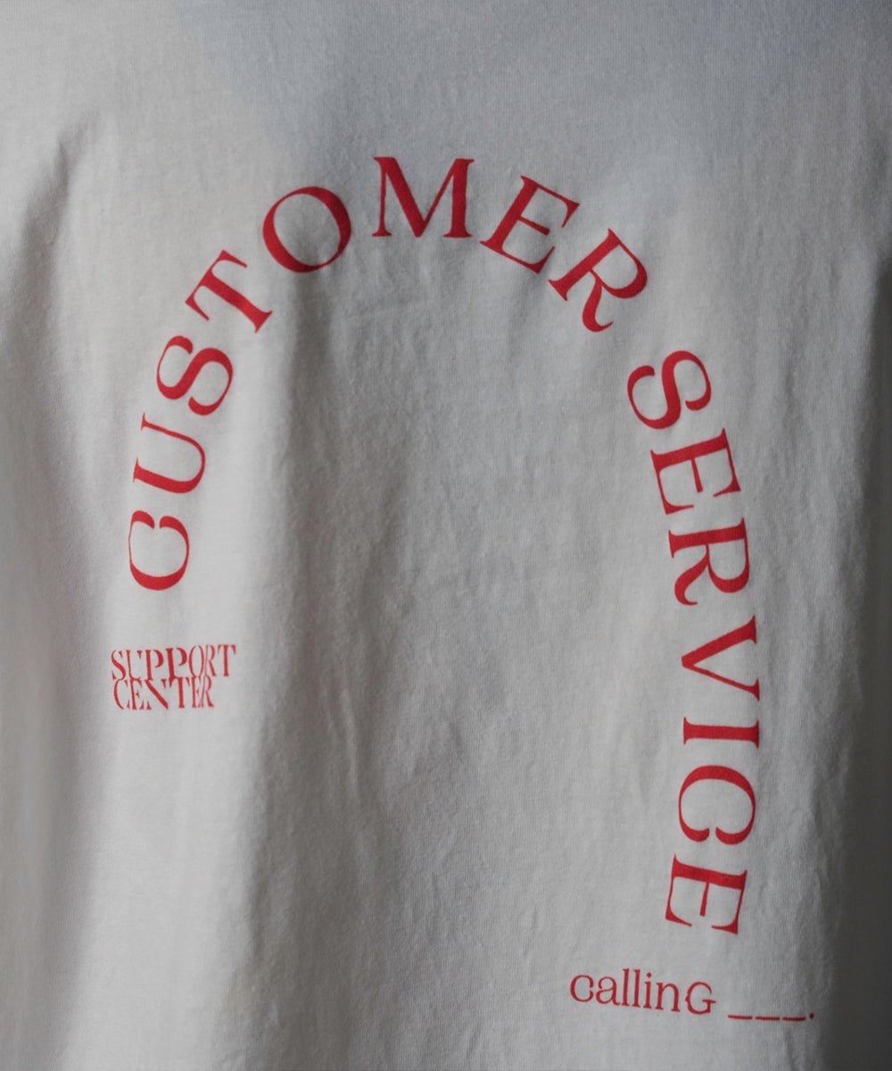 CUSTOMER SERVICE × Guidance - Tee - WHITE×RED - DB&BAR