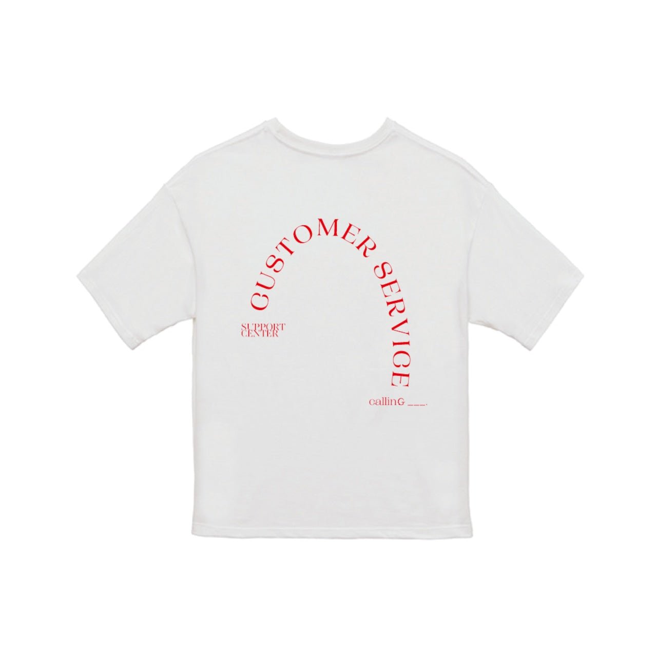 CUSTOMER SERVICE × Guidance - Tee - WHITE×RED - DB&BAR
