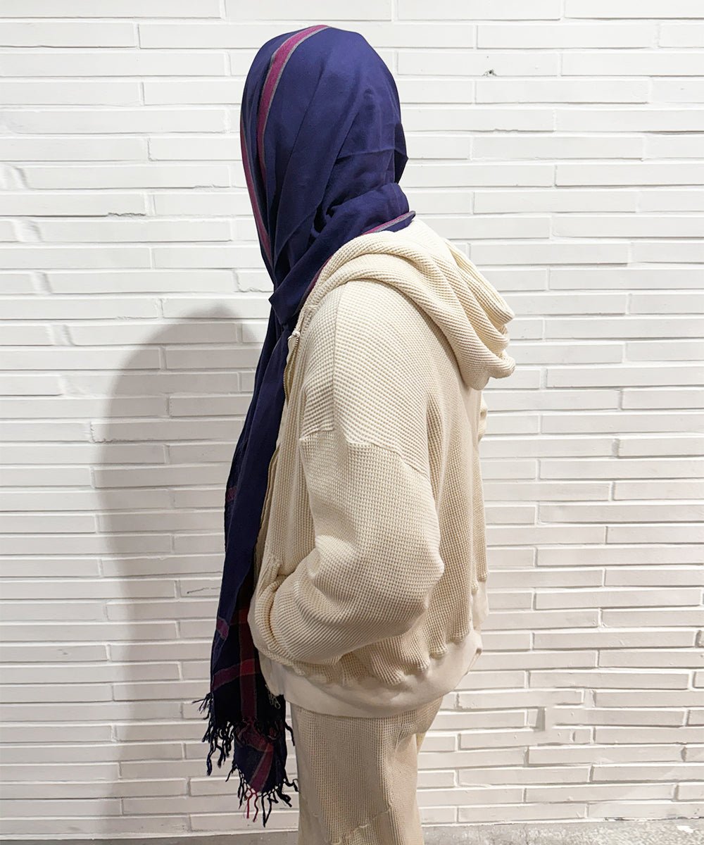 HAND WOVEN STOLE - Stripe wool PURPLE - DB&BAR